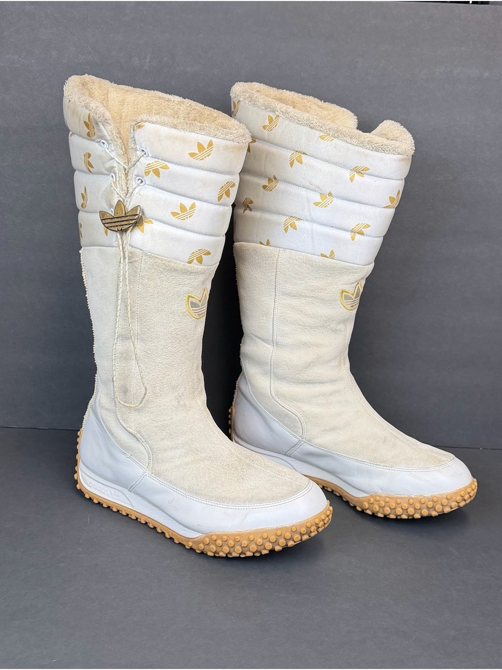 ADIDAS TREFOIL SNOW TALL SNOW BOOTS WOMEN'S SIZE US 11 VERY RARE EUC
